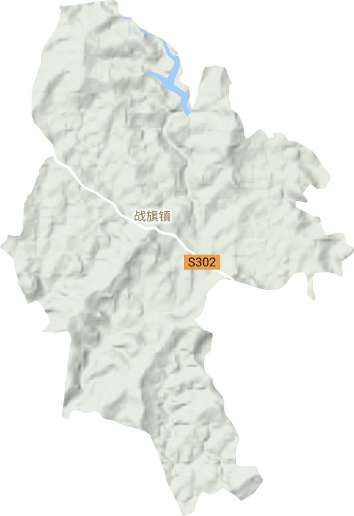 战旗镇地形地图