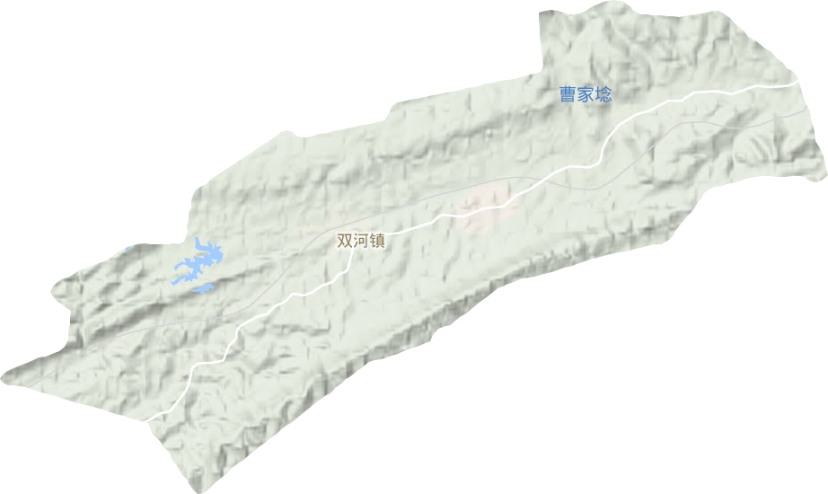 双河镇地形地图