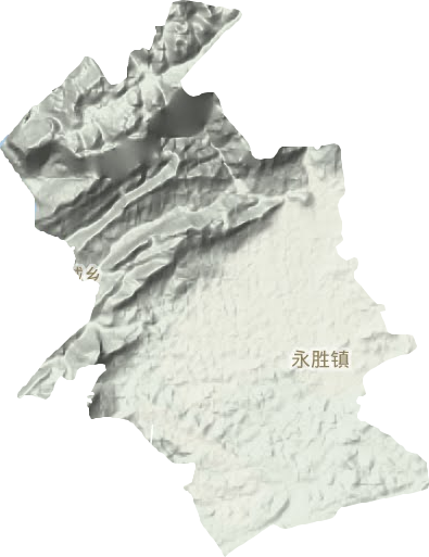永胜镇地形地图