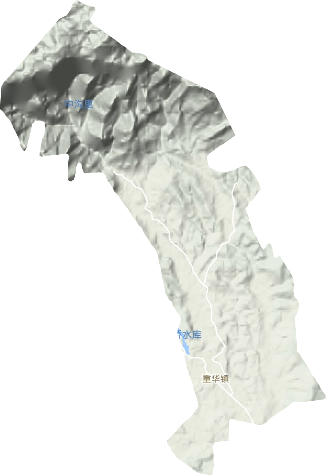 重华镇地形地图