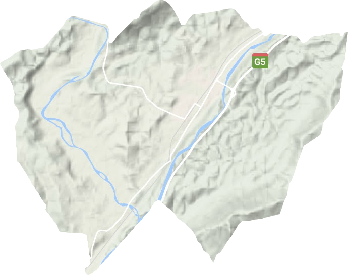 厚坝镇地形地图