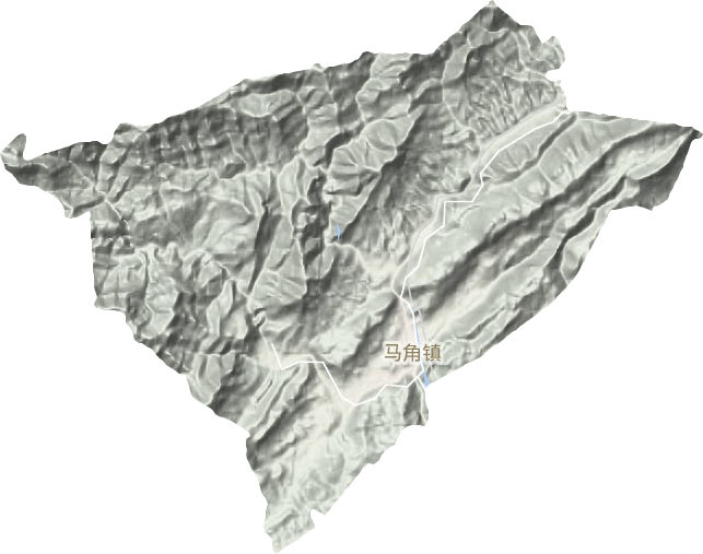 马角镇地形地图