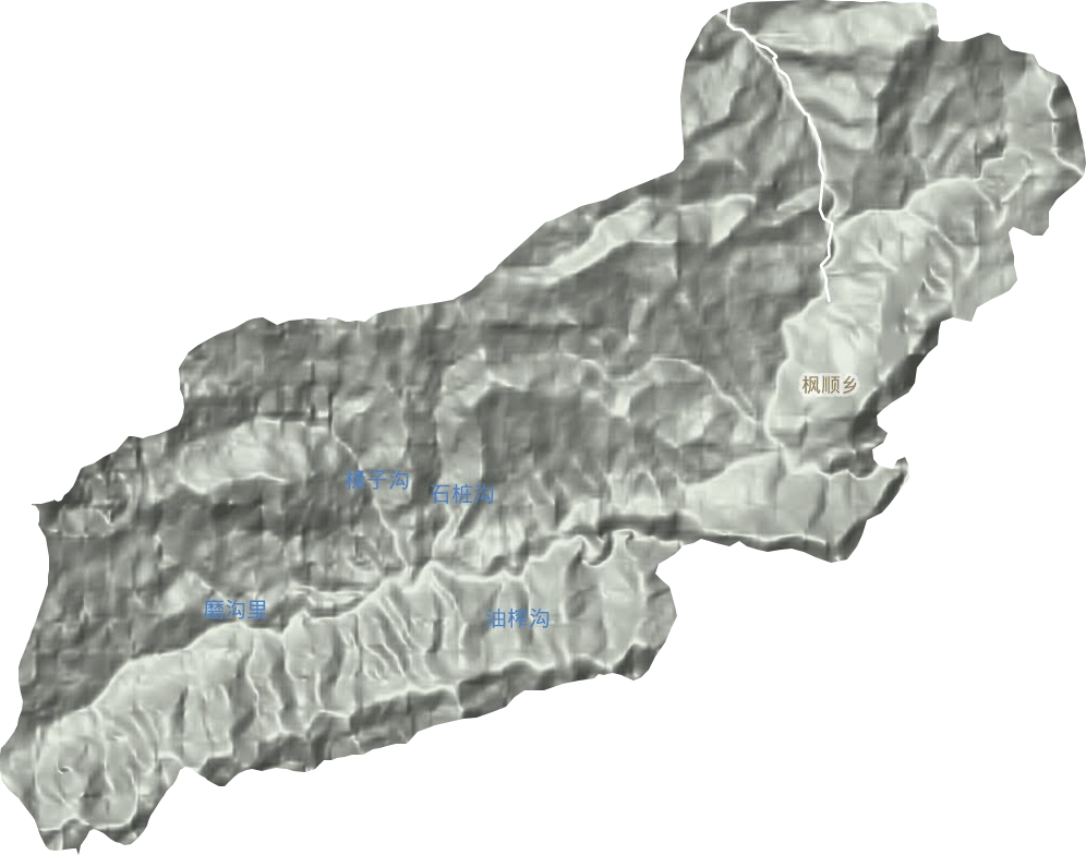 枫顺乡地形地图