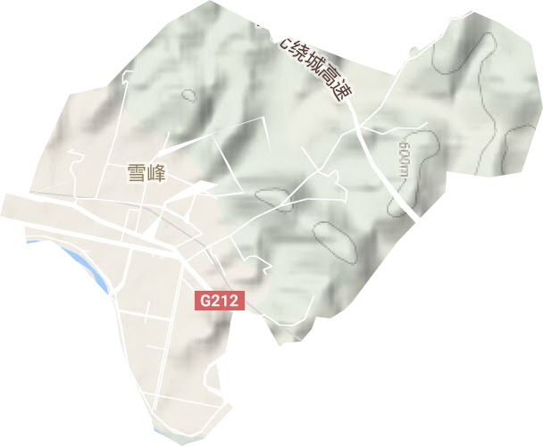 雪峰街道地形地图