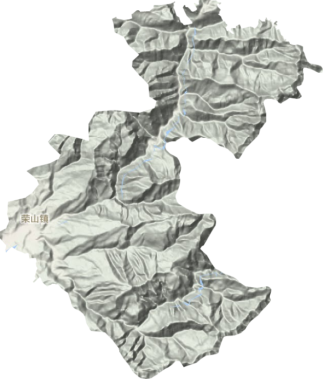 荣山镇地形地图