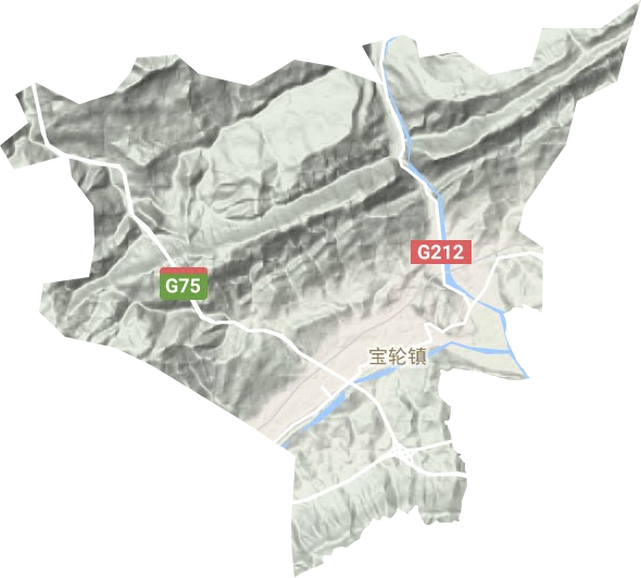 宝轮镇地形地图