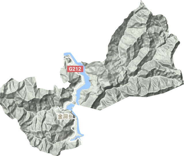 金洞乡地形地图