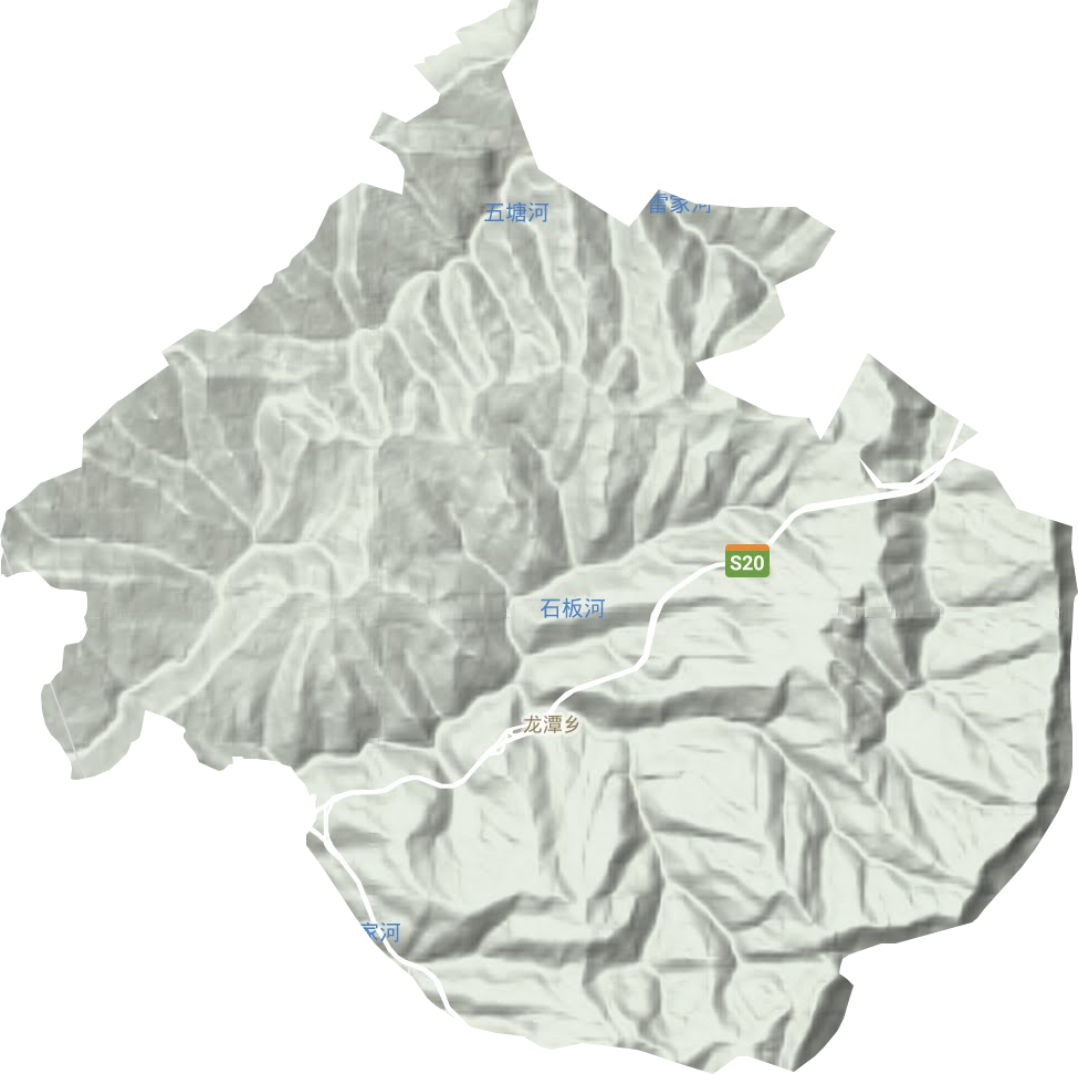 龙潭乡地形地图
