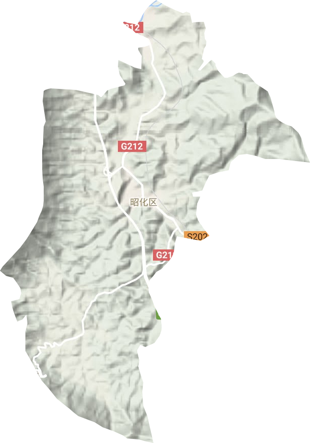 元坝镇地形地图