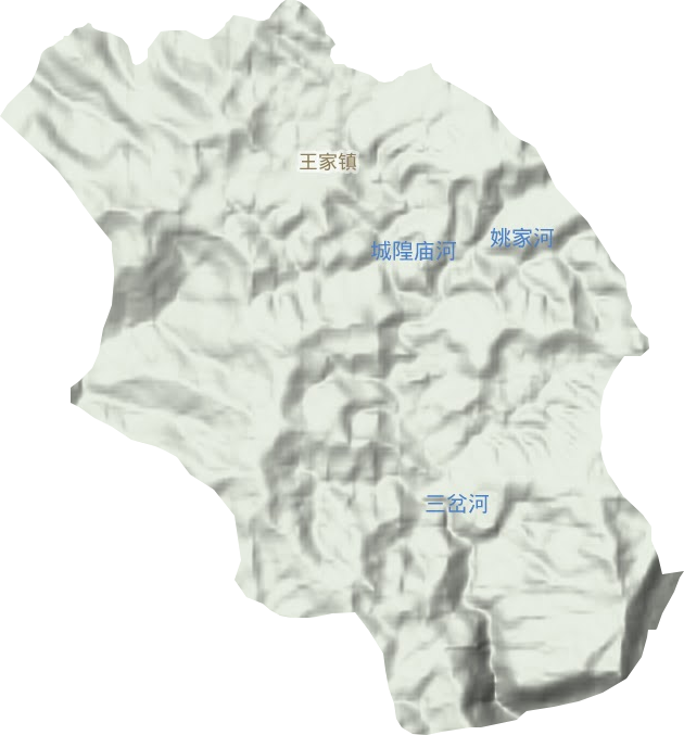 王家镇地形地图