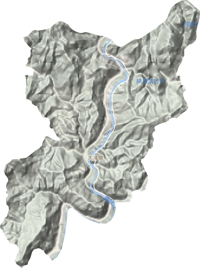 大滩镇地形地图