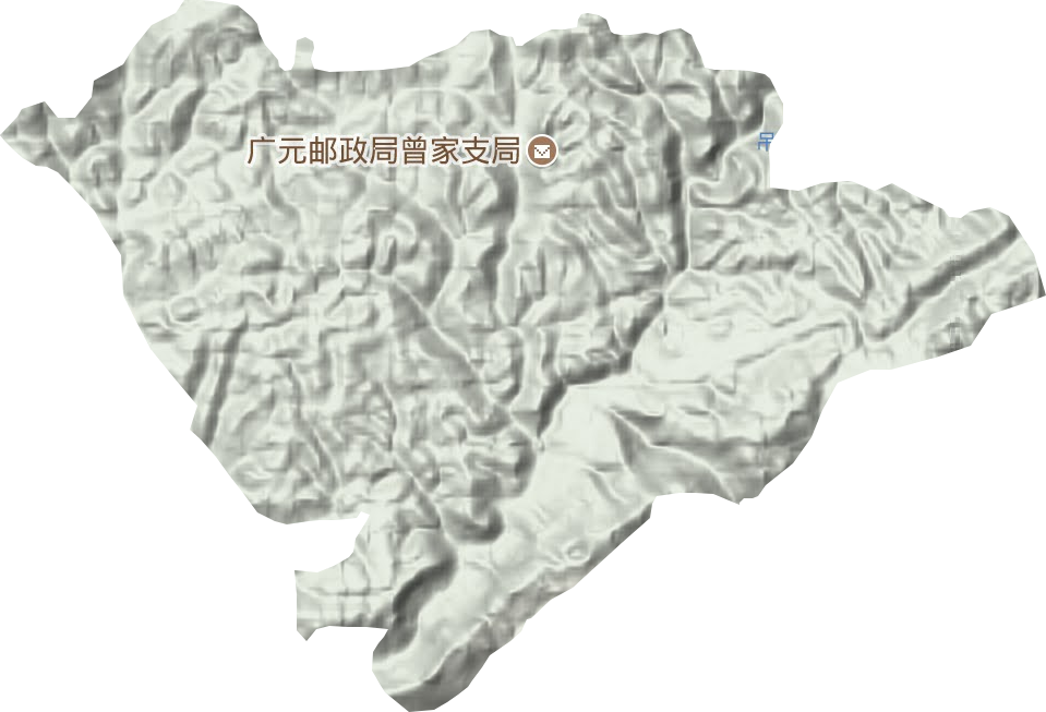 曾家镇地形地图