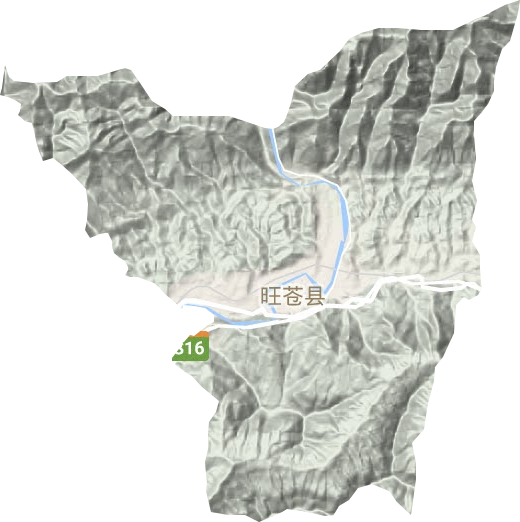 东河镇地形地图