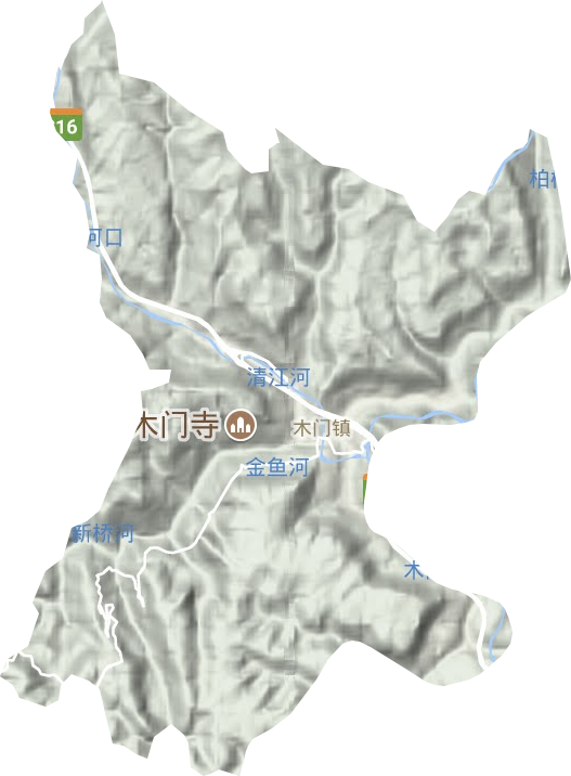 木门镇地形地图
