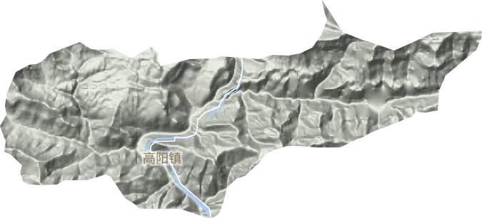 高阳镇地形地图