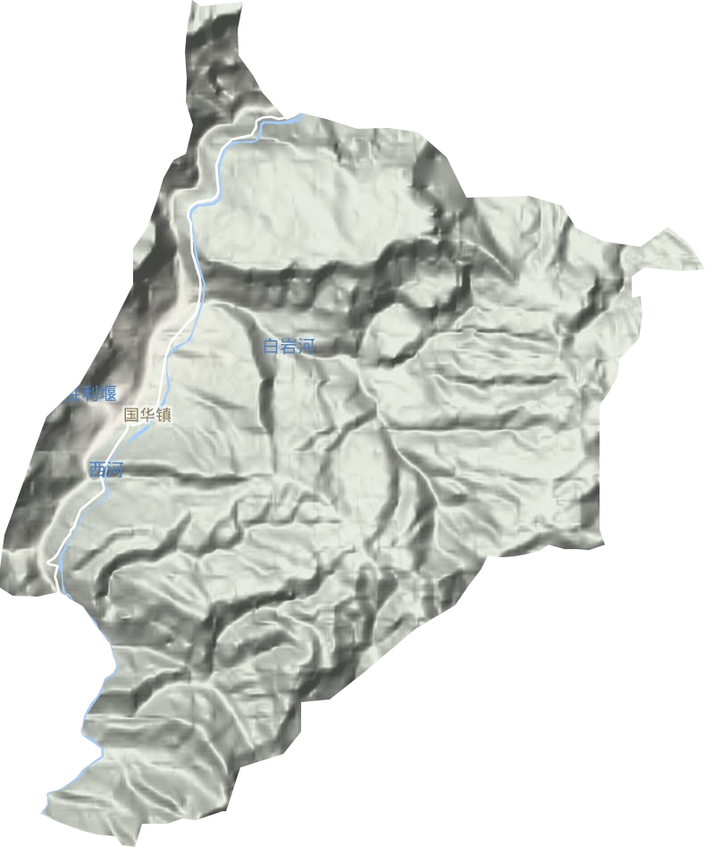 国华镇地形地图