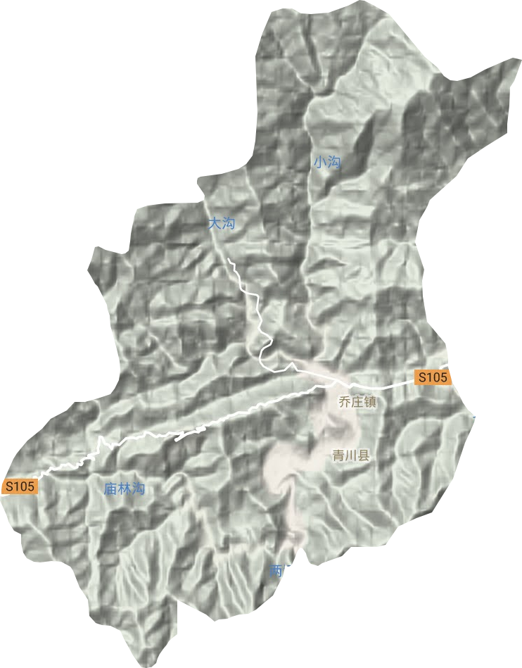 乔庄镇地形地图