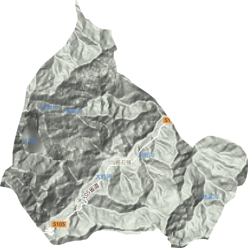 房石镇地形地图
