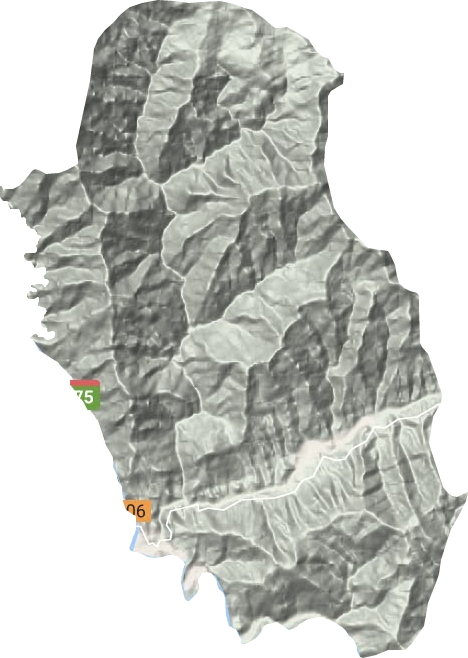 姚渡镇地形地图