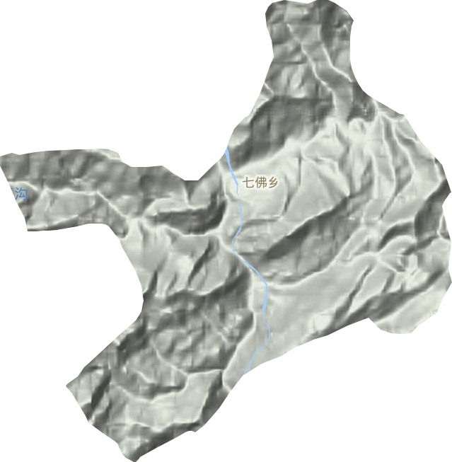 七佛乡地形地图