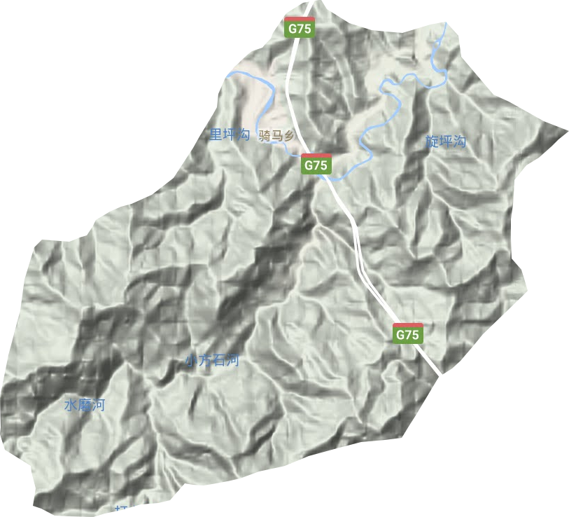 骑马乡地形地图