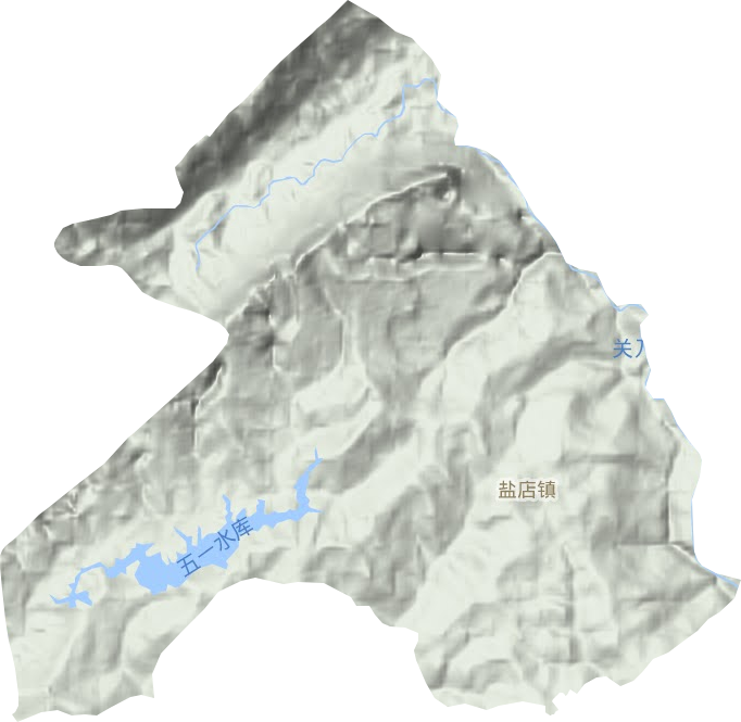 盐店镇地形地图