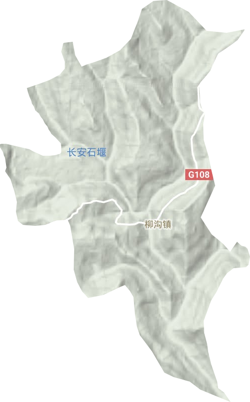 柳沟镇地形地图