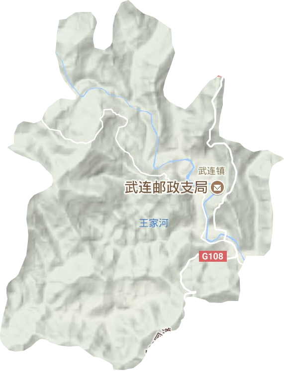 武连镇地形地图