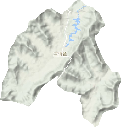 王河镇地形地图