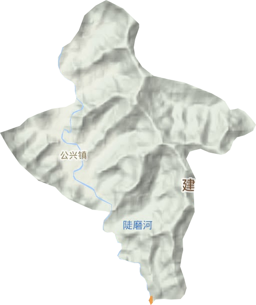 公兴镇地形地图