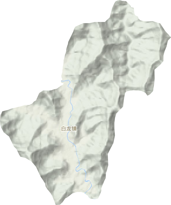 白龙镇地形地图