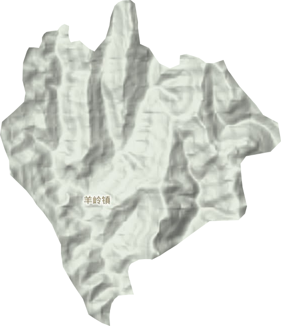 羊岭镇地形地图