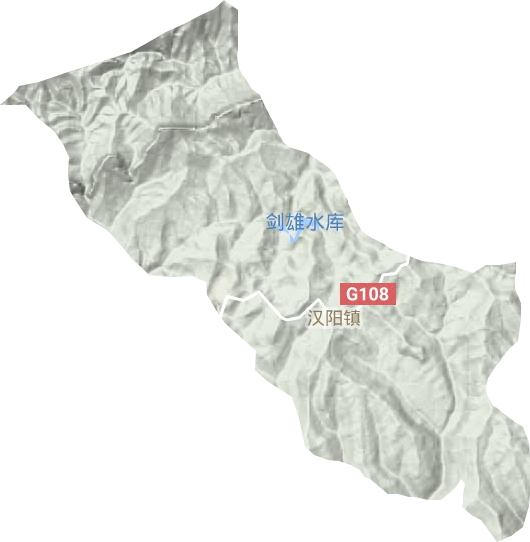 汉阳镇地形地图