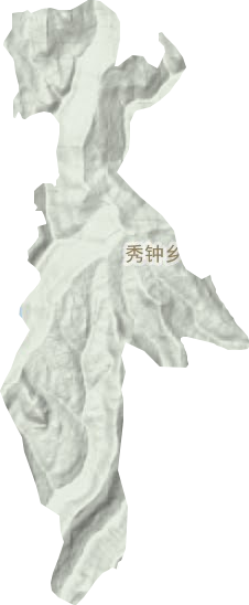 秀钟乡地形地图