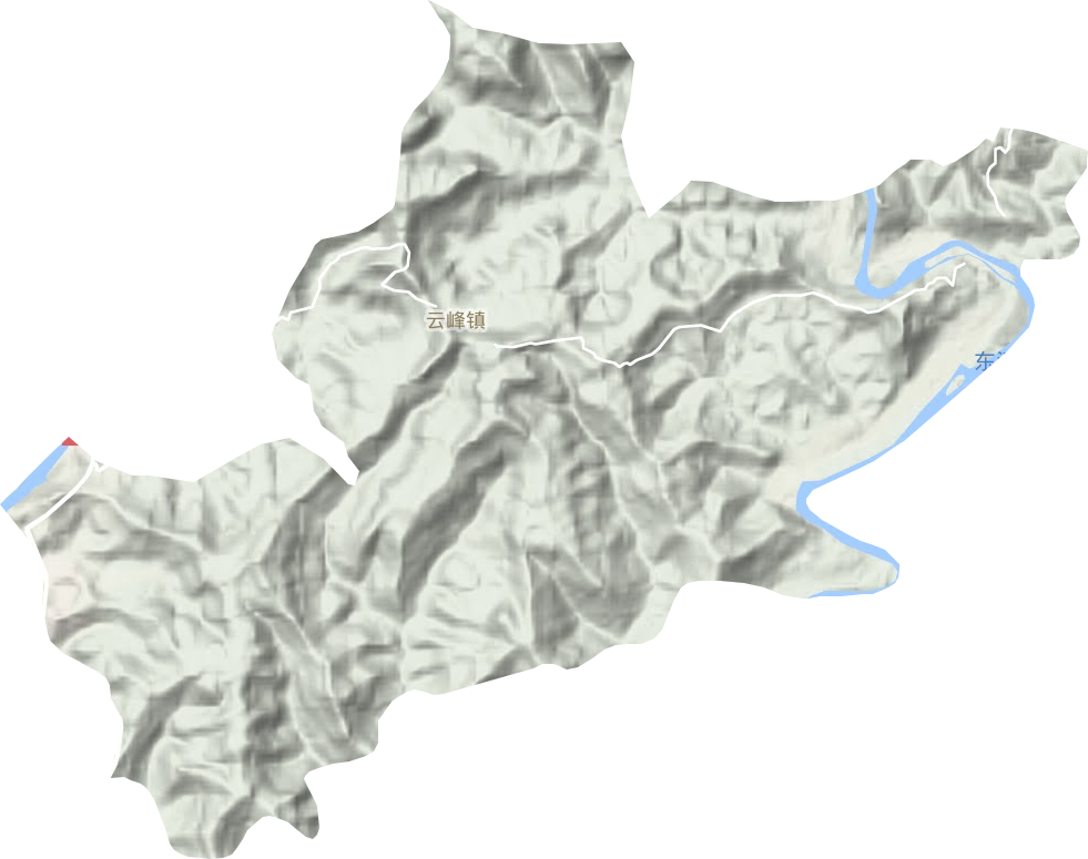 云峰镇地形地图