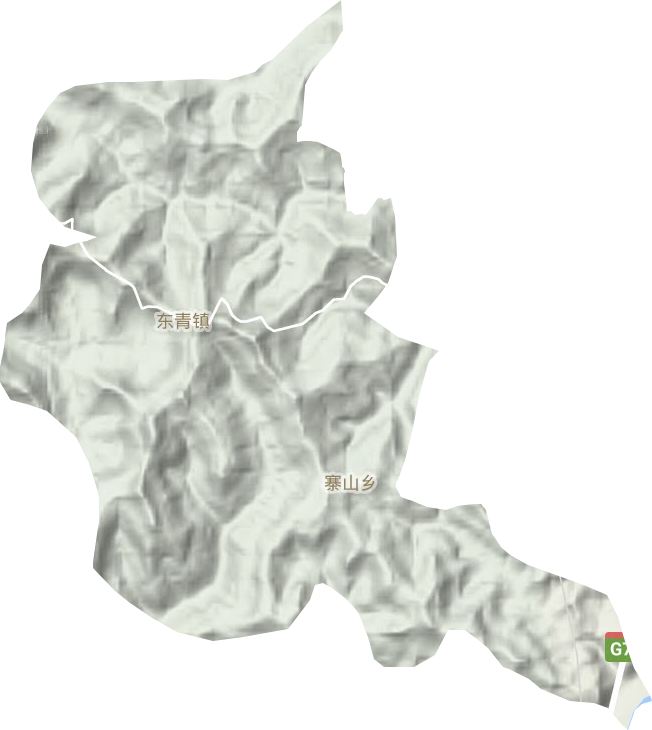 东青镇地形地图