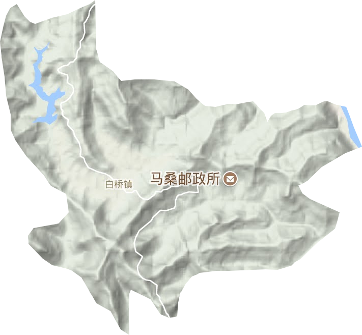 白桥镇地形地图