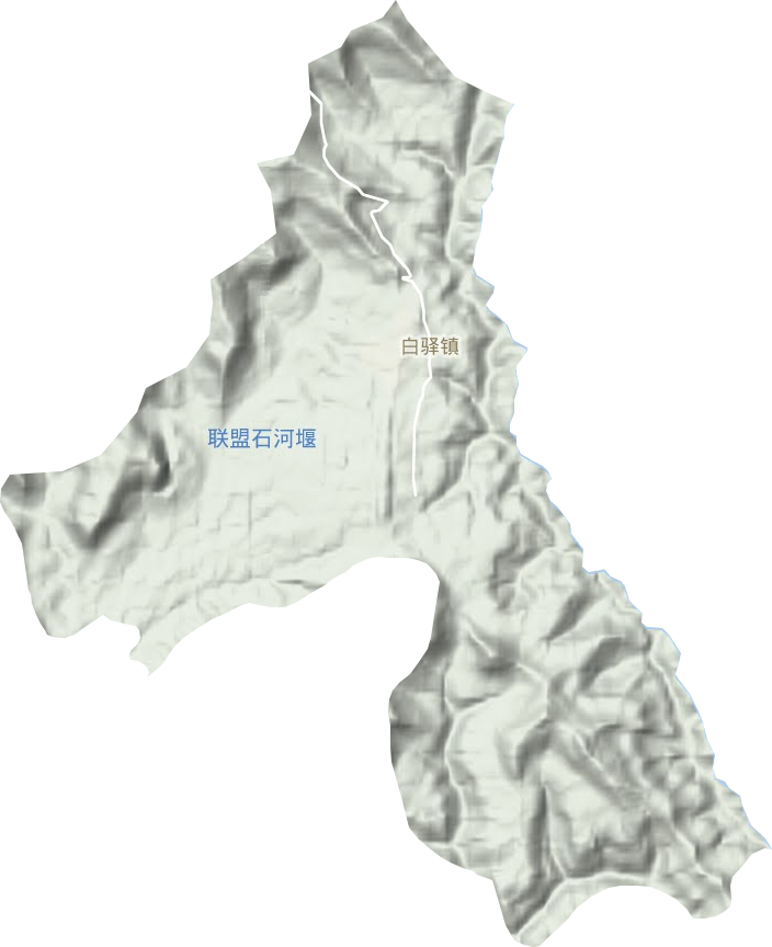 白驿镇地形地图