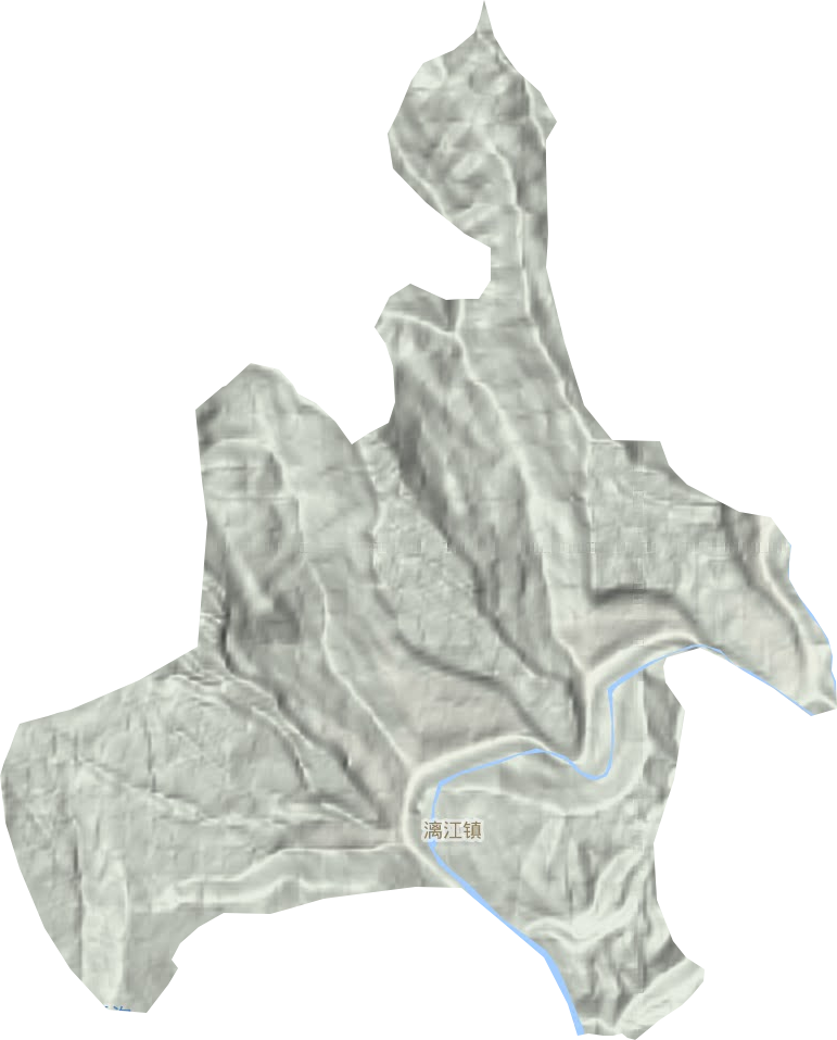 漓江镇地形地图