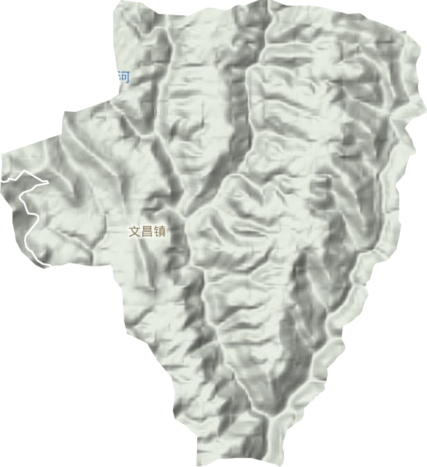文昌镇地形地图