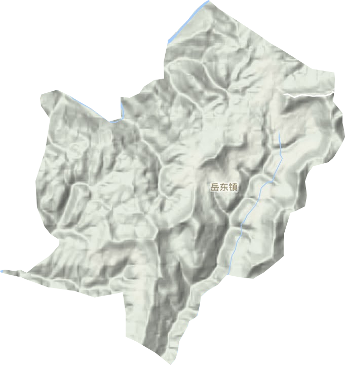 岳东镇地形地图