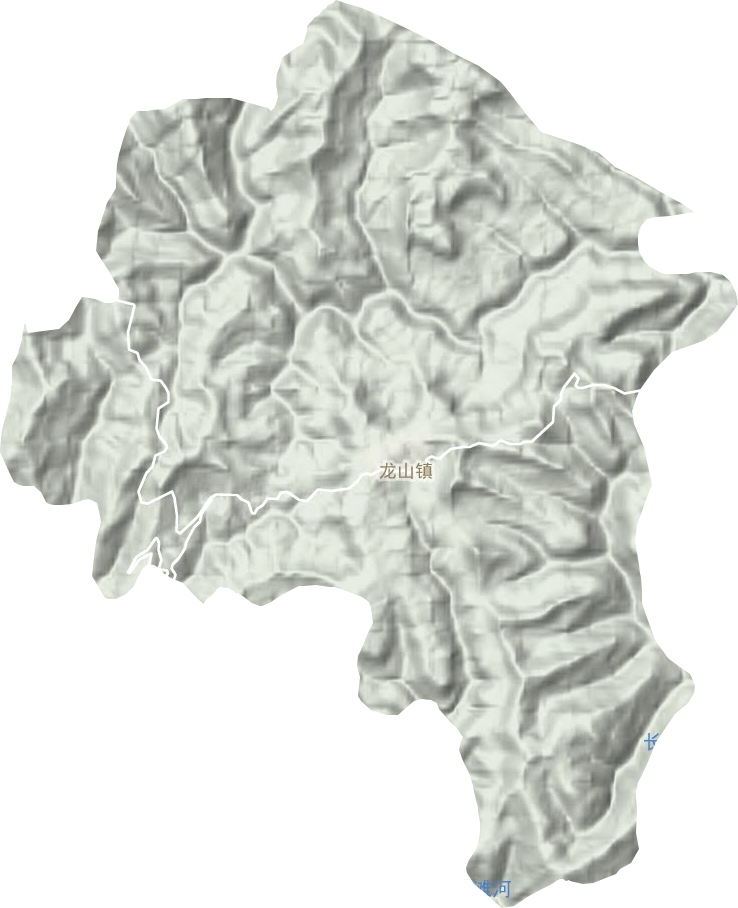 龙山镇地形地图