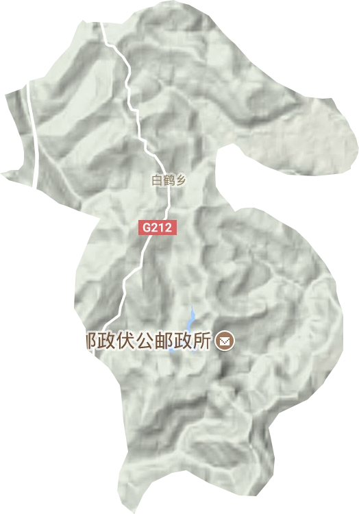 白鹤乡地形地图