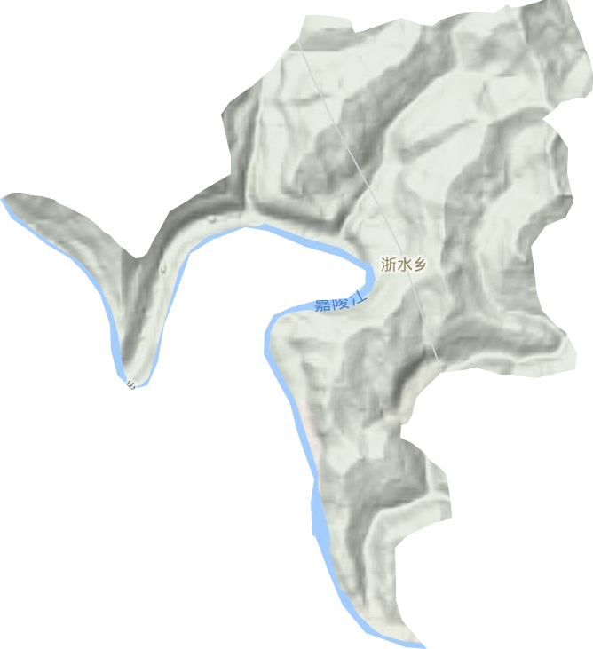 浙水乡地形地图