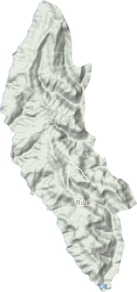 月山乡地形地图