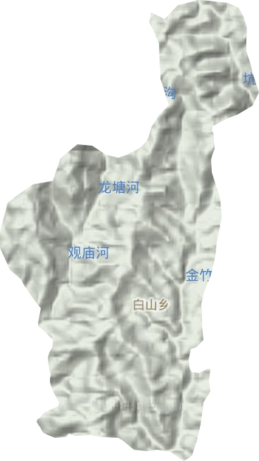 白山乡地形地图