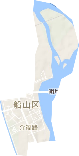 介福路街道地形地图