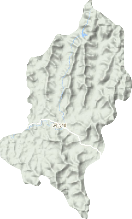 河沙镇地形地图