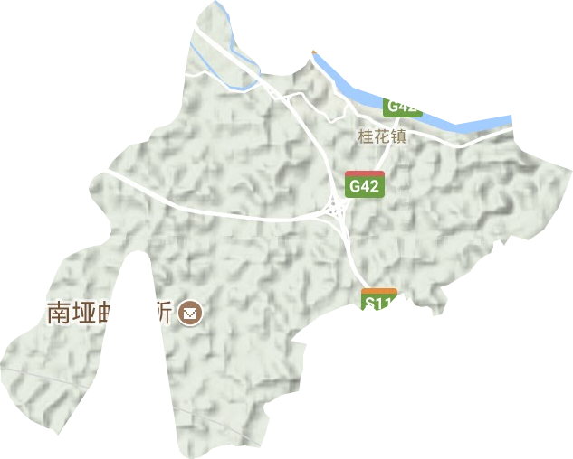 桂花镇地形地图