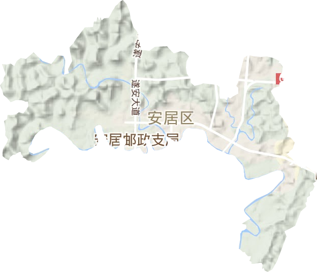 凤凰街道地形地图